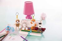 NICI Luxe Pluchen Sleutelhanger Vos - Geluksbrenger Met Oortjes - 7 cm