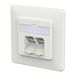 METZ CONNECT E-DAT C6A LSA++ doos, 2 poorten, inbouw, verkeerswit