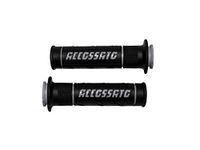 1 Accossato 1 paar knoppen van 2-componenten rubber, zwart met gekleurde Accossato-letters voor Kawasaki Z 1000 ABS van 2017 tot 2022, CC 1000