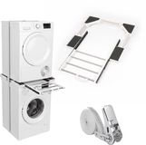 Merkloos Relaxdays Tussenbouwframe met Aflegplank Verstelbaar 54-71 cm Wit