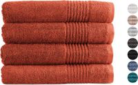 SeaShell Handdoek Supreme 650 GSM - 100% Egyptisch Katoen - 4 stuks - 70x140 - Terracotta