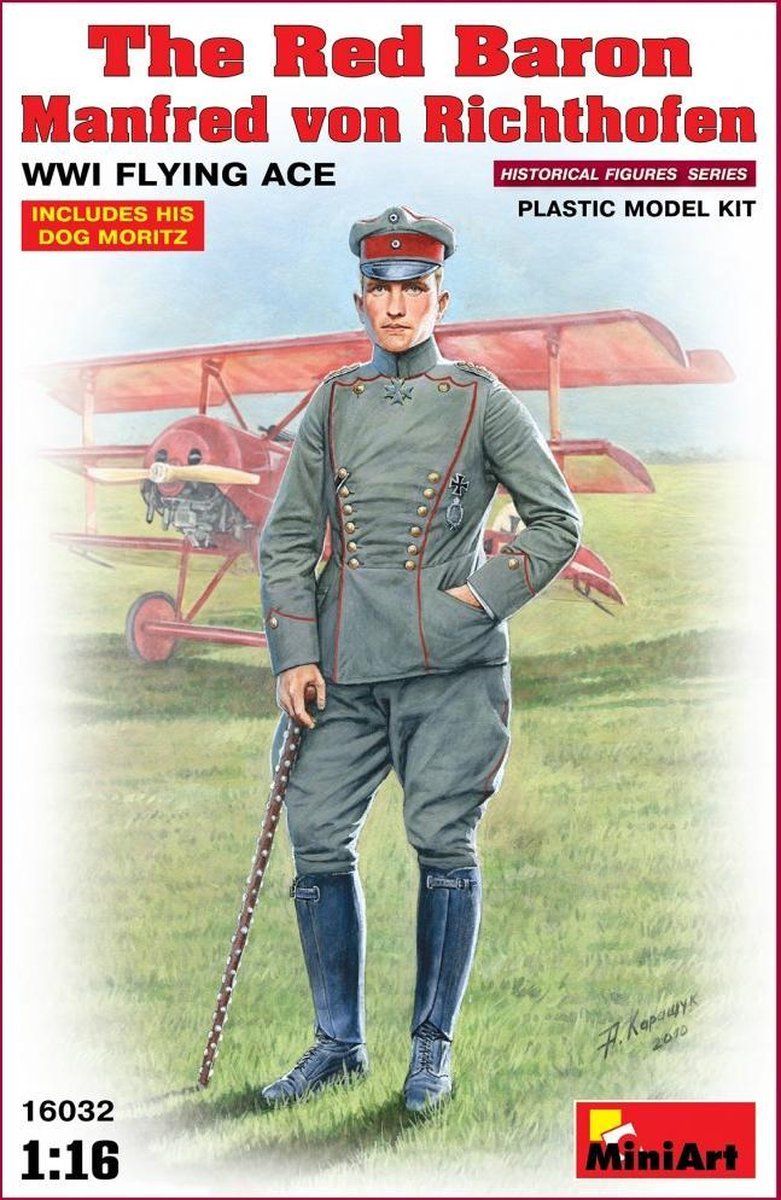 MiniArt 1:16 Schaal "De Rode Baron Manfred von Rihthofen WWI Vliegende Ace" Plastic Model Kit
