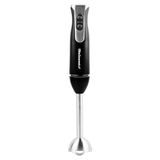 Elite Gourmet EHB1015 Immersion Hand Blender 500 Watt 2 Speed Mix met roestvrij stalen bladen, demonteerbare wandstickmixer, smoothies, babyfood, soup, zwart