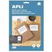 APLI Home - Permanente kleeflaag - wit - A6 (105 x 148 mm) 40 etiket(ten) (10 vel(len) x 4 map met eurogat - etiketten
