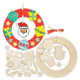 Baker Ross FE909 Kerst houten decoraties - pakket van 2