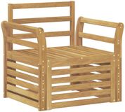 vidaXL Bankenset voor buiten, massief acaciahout, wit