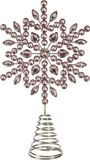 Christmas Decoration Koopman International Christmas Decoration piek - ster vorm - lichtroze met steentjes - 23 cm