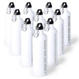 eBuyGB I Wish This was Vodka sportdrinkfles, metaal, wit, 800 ml