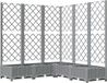 vidaXL Jardinière avec treillis 120x120x121,5 cm Gris clair