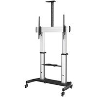 StarTech.com Startech Verrijdbare TV Standaard - Stevige TV Vloerstandaard voor 60-100" Scherm (100kg) - In Hoogte te Verstellen Verrijdbaar TV Meubel op Wielen