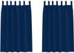 vidaXL - Blackout Gordijnen met Ringen - 2 stuks - Donkerblauw - 175 x 140 cm