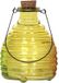 Luance Wespenvanger/wespenval met hengsel - glas - geel - D13 x H17 cm