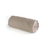 Pure Cotton Hoeslaken 100% katoensatijn - Elegant en zacht beddengoed - Standaard 100 door Oeko-Tex - Wasbaar op 40 °C - 140 x 200 x 30 cm - Uni Taupe