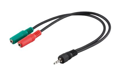 Goobay AVK 417-0030 0.3m - Audio kabel - zwart, groen, rood