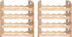 Cosy&Trendy Wijnrek voor 32 flessen - Houtkleur - Stapelbaar - 45 x 22 x 12.5 cm