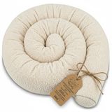 Totsy baby ASE Spolka Akcyjna Zijslaper kussen Lichaamskussen 200 cm Bouclé - Lang kussen bed rol slaapkussen nek rol Decoratie voor kinderkamer Oeko-Tex certificaat Crèmekleurig