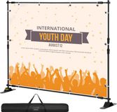 VEVOR Posterstandaard 10' X 8' Banner Stand Display 8'x 8' To 10' X 8' Foto Achtergrondhandel Promotie