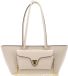 Coccinelle Leren shopper Double Beat Grained Leather Handbag Sandshell beige