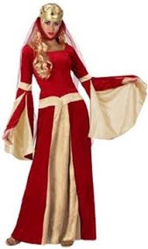 Atosa Middeleeuwse Dame Kostuum - Rood - Volwassenen - XL