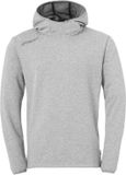 Uhlsport Essential Sweater Met Kap Kinderen - Donkergrijs Gemeleerd | Maat: 152