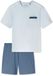 SCHIESSER Pyjama kort 'Comfort Nightwear' navy / lichtblauw