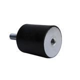RS PRO Rubberen trildemper, buiten- en binnenschroefdraad buffer M4, Ø 15 mm x 15 mm, 60 Shore A, verpakking van 4 stuks
