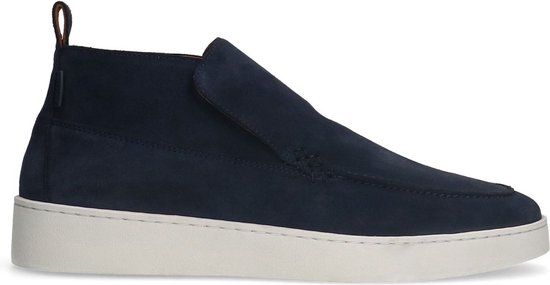 Manfield Heren Blauwe Suède Chelsea Boots - Maat 40