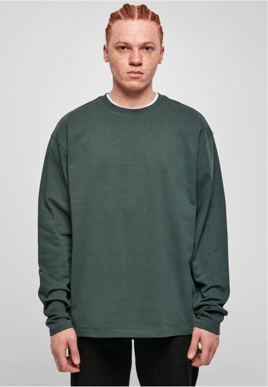 Urban Classics Ultra Heavy Oversized Longsleeve T-shirt - Men - Green - L