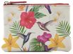 Merkloos Leren Portemonnee met Applique en Print 12cm x 8cm