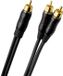 Oehlbach D1C23711 Cinch Audio Y-kabel [2x Cinch-stekker - 1x Cinch-stekker] 12.50 m Antraciet