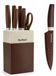 Haus Roland HOME ELEMENTS-HR Set de couteaux - 7 pièces, couleur marron