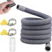 Sans marque Tuyau d'évacuation climatiseur 15 m - Kit d'extension pour machines à laver avec collier de serrage