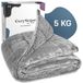 CozySense® Dubbelzijdig Verzwaringsdeken 5kg - 135x200cm - Zwaartedeken met Fluweel & Sherpa Kant - Weighted Blanket met GLASS-Flow® Drukverdeling - Verzwaarde Deken - Grijs