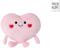 Take Me Home hart S licht roze pluche 20cm