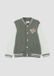 s.Oliver Collegejack met colourblocking en print, dennengroen, 92-98