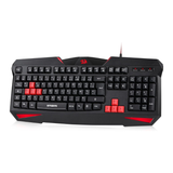 Redragon K301 AZERTY FR membraangamingtoetsenbord, 12 multimediatoetsen, anti-conflict, verwisselbaar, rode achtergrondverlichting