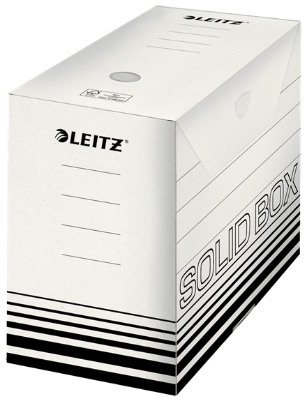 Leitz Archiefdoos Massief - wit/zwart - 10 stuks