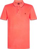 Petrol Industries Heren Polo Shirt - Korte Mouw - Katoen - Herenkleding - Fiery Coral - Maat S