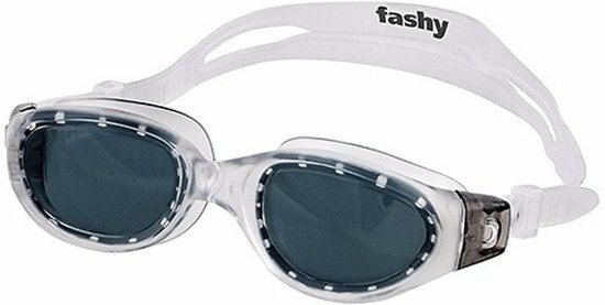 Fashy Zwembril met zwarte gebogen lenzen voor volwassenen