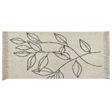Beliani SAZLI - Laagpolig vloerkleed - Beige - 80 x 150 cm - Katoen