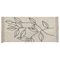 Beliani SAZLI - Laagpolig vloerkleed - Beige - 80 x 150 cm - Katoen