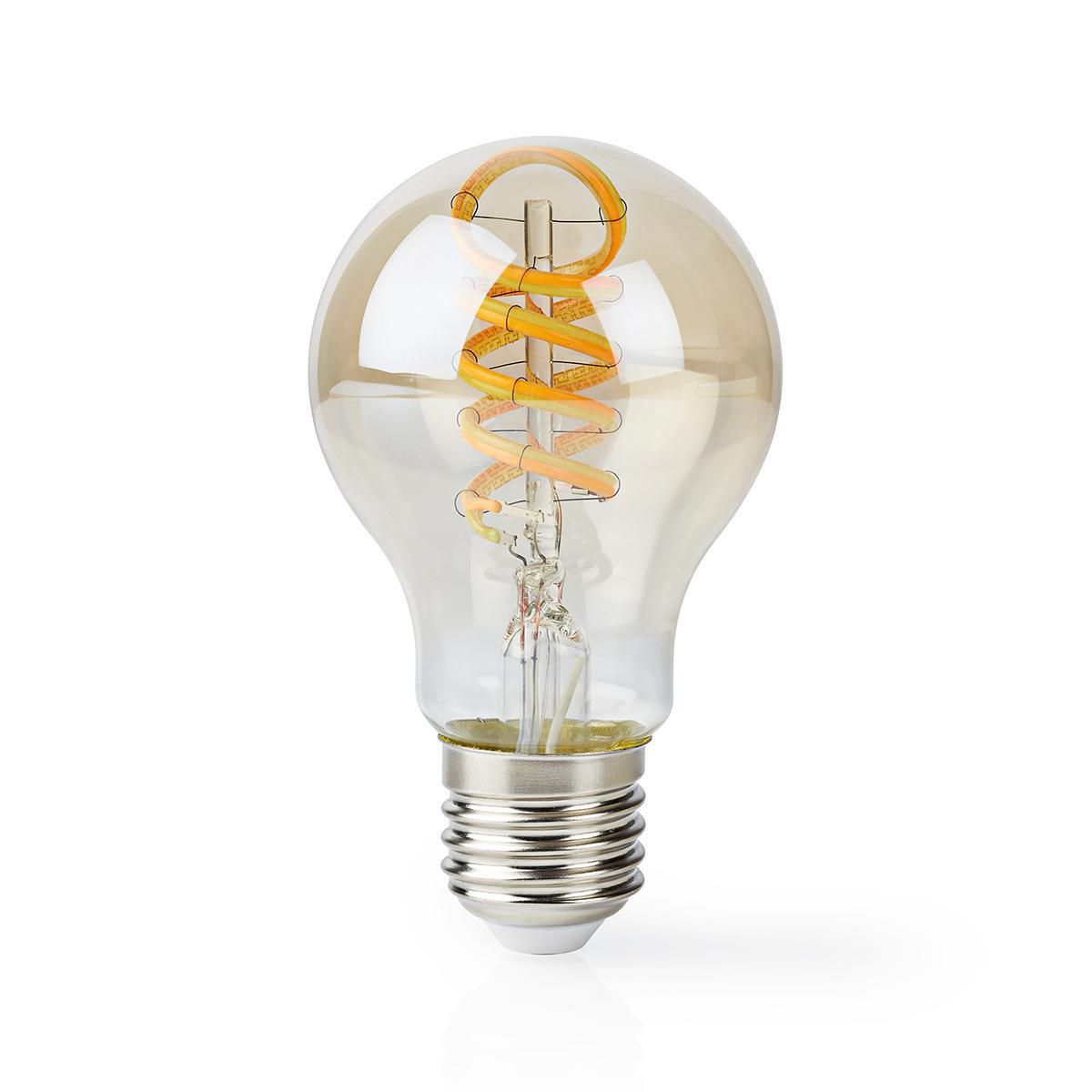 Nedis SmartLife LED Filamentlamp - Wi-Fi - E27 - 350 lm - 6W - Koel Wit / Warm Wit - Goud