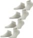 Esprit Solid 4P kort eenkleurig katoen multipack sneakersokken enkelsokken dames grijs - maat 36-41