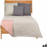 Gift Decor Omkeerbare sprei 180 x 260 cm Grijs Roze