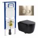 Geberit QeramiQ Dely Swirl Toiletset - Mat Zwart
