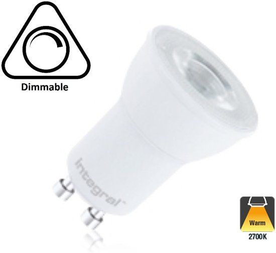 Integral GU10 35MM 3,6w, 290 Lumen, 2700K Warm wit, Dimbaar