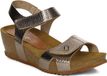 Maciejka Sandales compensées en cuir dorées à fermeture velcro Hauteur compensée 5,5 cm L475125000