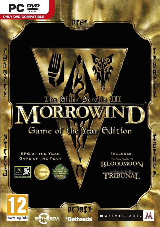 Mastertronic The Elder Scrolls 3, Morrowind, Game Of The Year (Morrowind + Bloodmoon En Tribunal Add-Ons ) (Dvd-Rom) - Windows