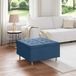 Maison Exclusive Pouf exclusif avec rangement, couleur bleu, dimensions 80 x 80 x 45 cm, revêtement en tissu