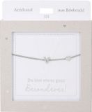 Depesche armband zilver met hartje en letter V
